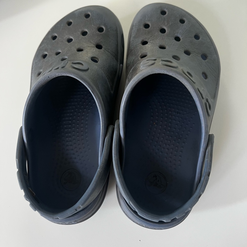 CROCS Gray Sandals with Perforated Design